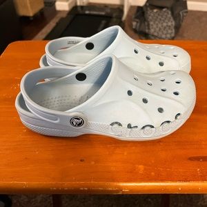 Sky blue crocs Size-W:7 M:5